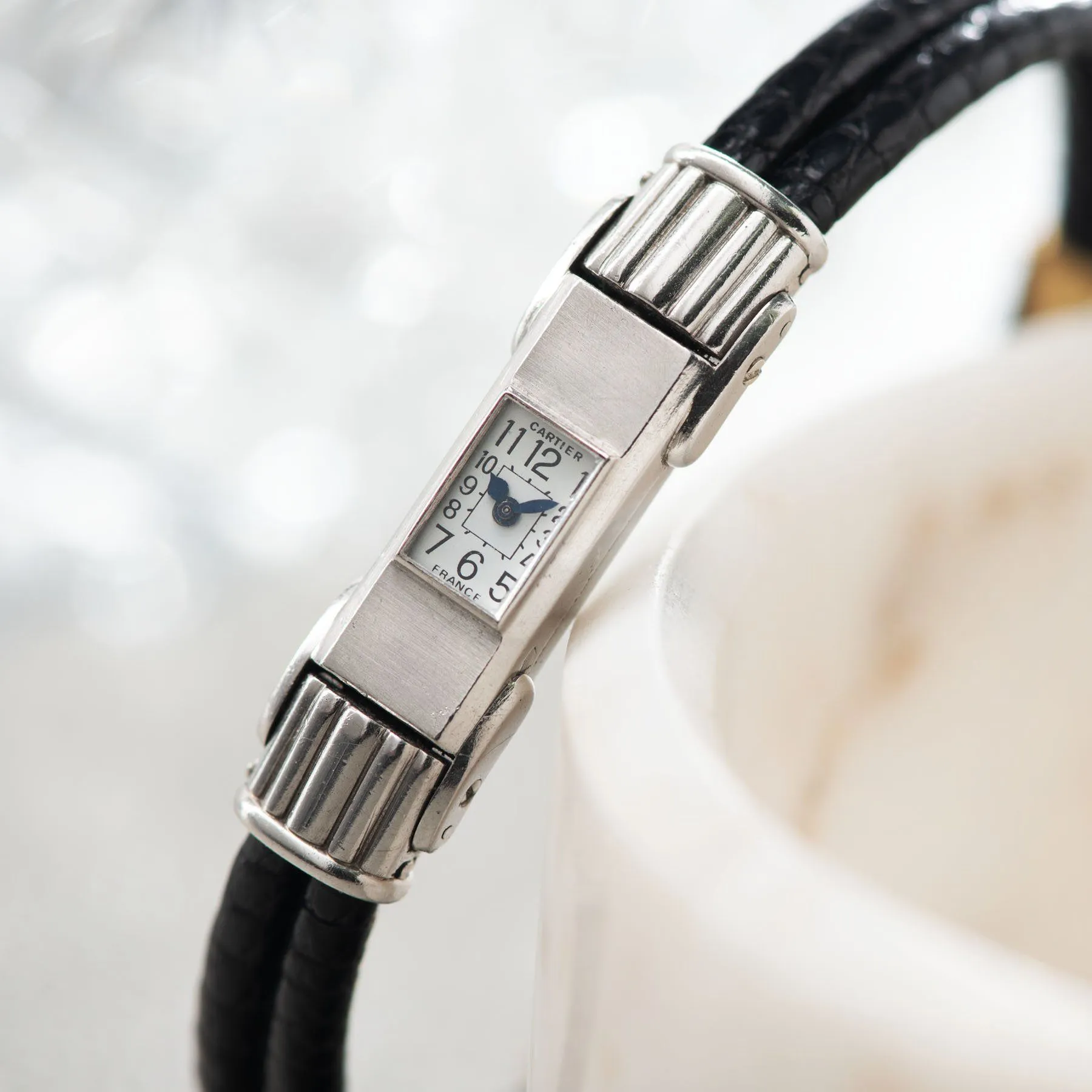 Cartier Duoplan Platinum 1930s Ladies Watch