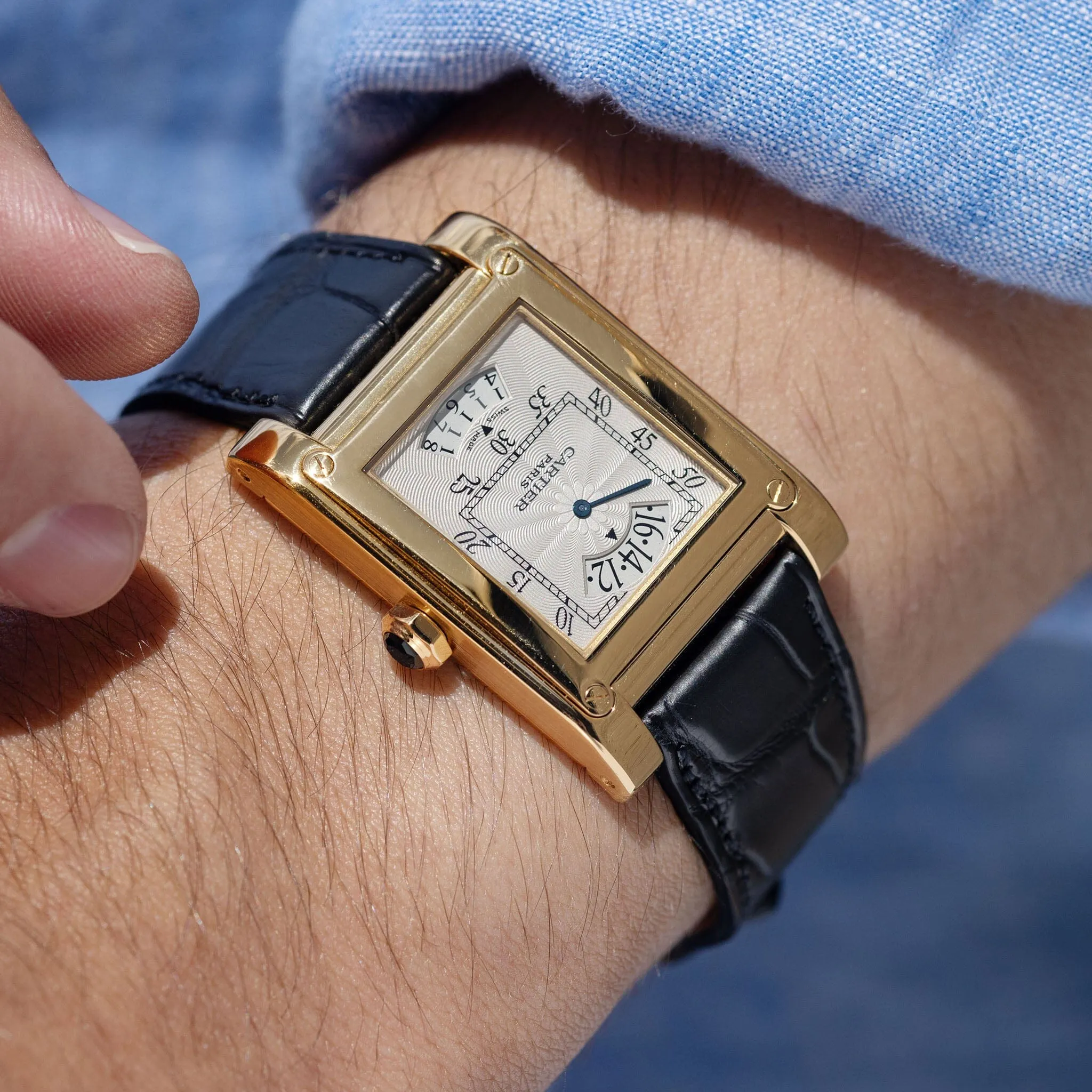 Cartier Tank à Vis "Wandering Hours" CPCP ref 2553