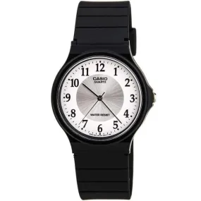 Casio Analogue Silver Dial Resin Strap Unisex Watch| MQ-24-7B3LDF