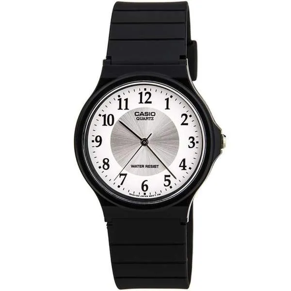 Casio Analogue Silver Dial Resin Strap Unisex Watch| MQ-24-7B3LDF