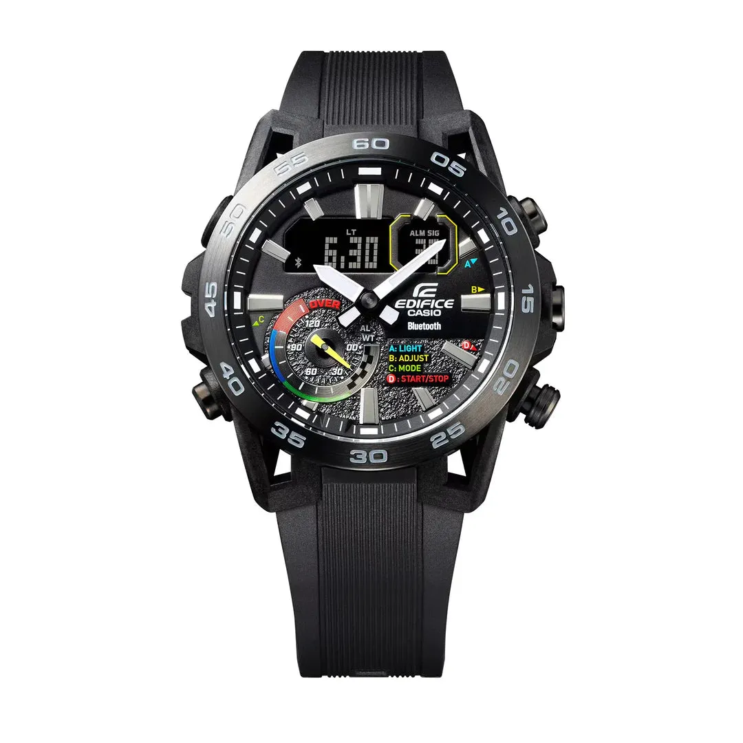 Casio Edifice Analog-Digital Black Dial Men's Watch| ECB-40MP-1ADF