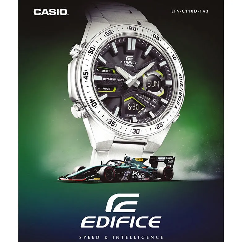 Casio Edifice Analog-Digital Black Dial Men's Watch| EFV-C110D-1A3VDF