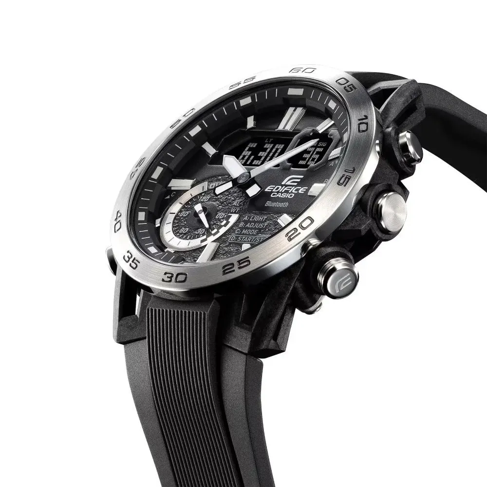 Casio Edifice SOSPENSIONE Black Strap Men's Watch| ECB-40P-1ADF