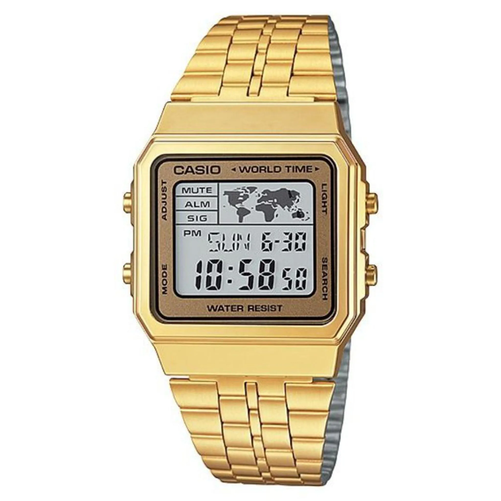 Casio Retro Gold Steel Digital Dial Unisex Watch - A500WGA-9D