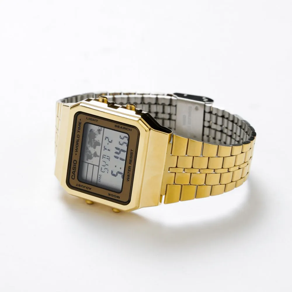 Casio Retro Gold Steel Digital Dial Unisex Watch - A500WGA-9D