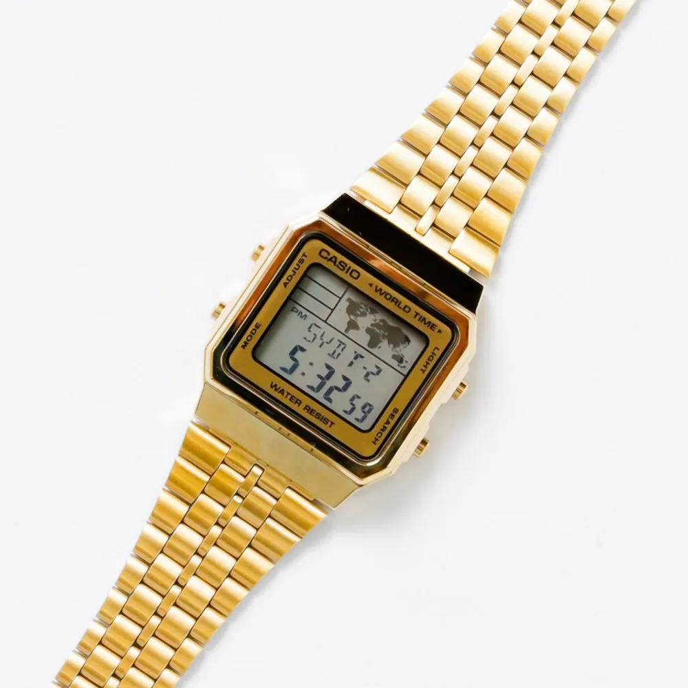 Casio Retro Gold Steel Digital Dial Unisex Watch - A500WGA-9D