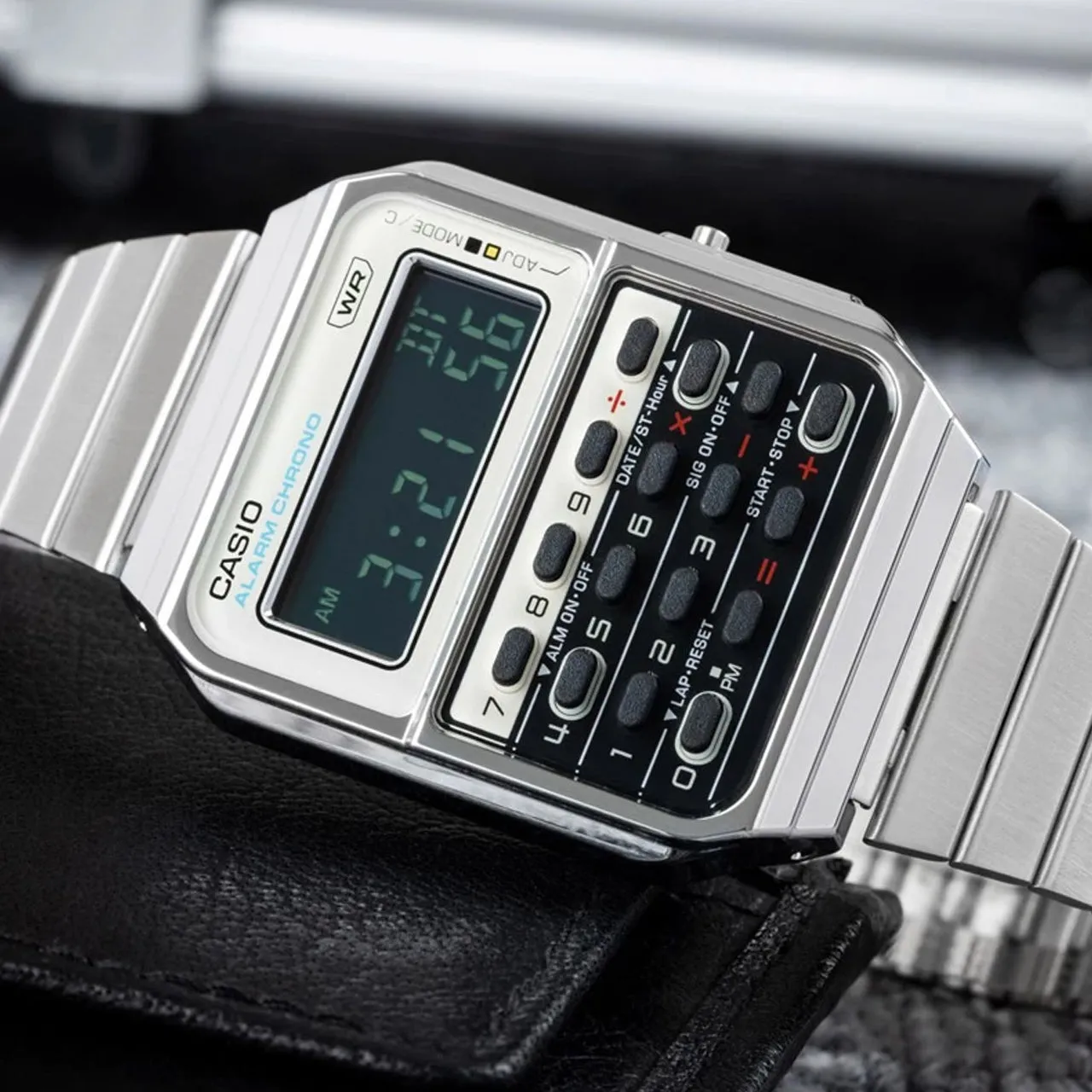 Casio Vintage 70's Style Digital Calculator White Dial Unisex Watch | CA-500WE-7BDF