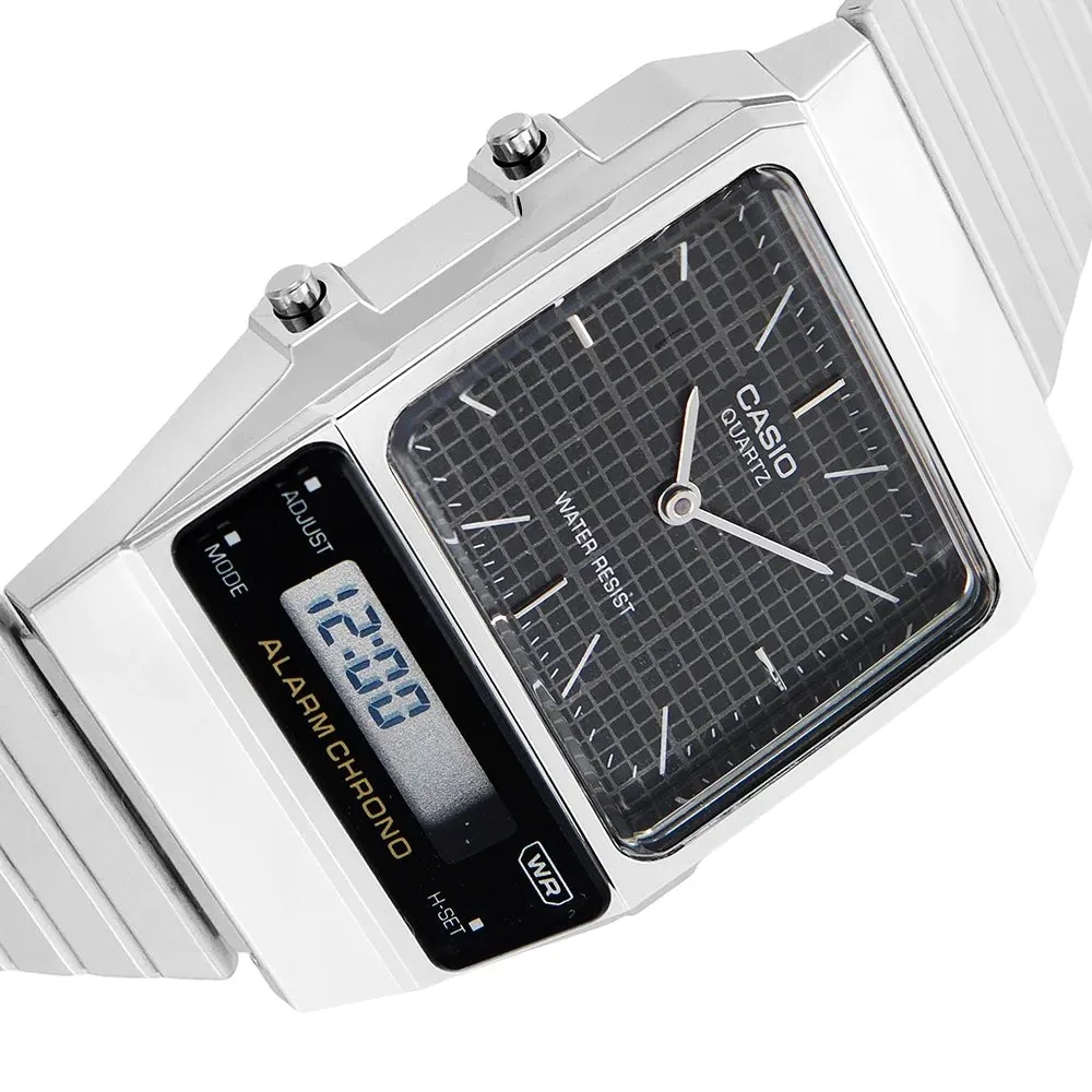 Casio Vintage Digital-Analogue Stainless Steel Watch| AQ-800E-1ADF