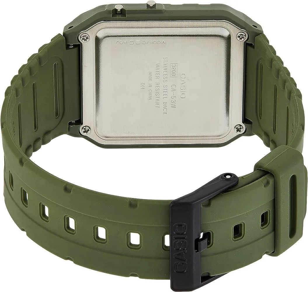 Casio Vintage Green Digital Calculator Watch CA-53WF-3BDF