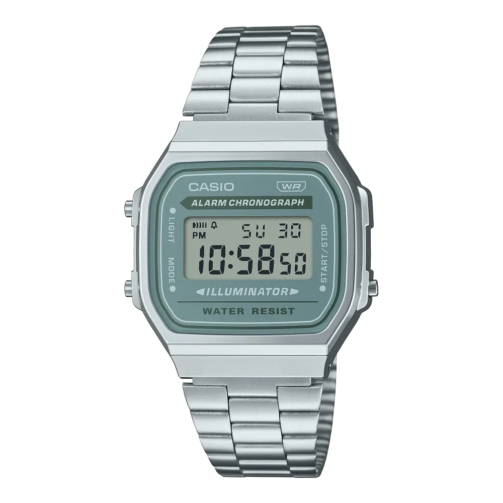 Casio Vintage Grey Digital Stainless Steel Men's Watch| A168WA-3AYDF