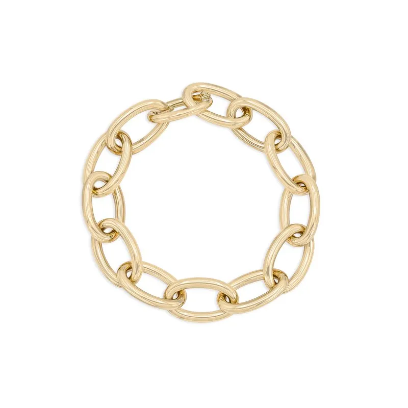 Classic Oval Gold Link Bracelet