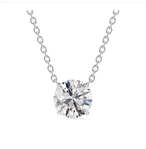 Classic Solitaire 0.27CT Diamond Pendant