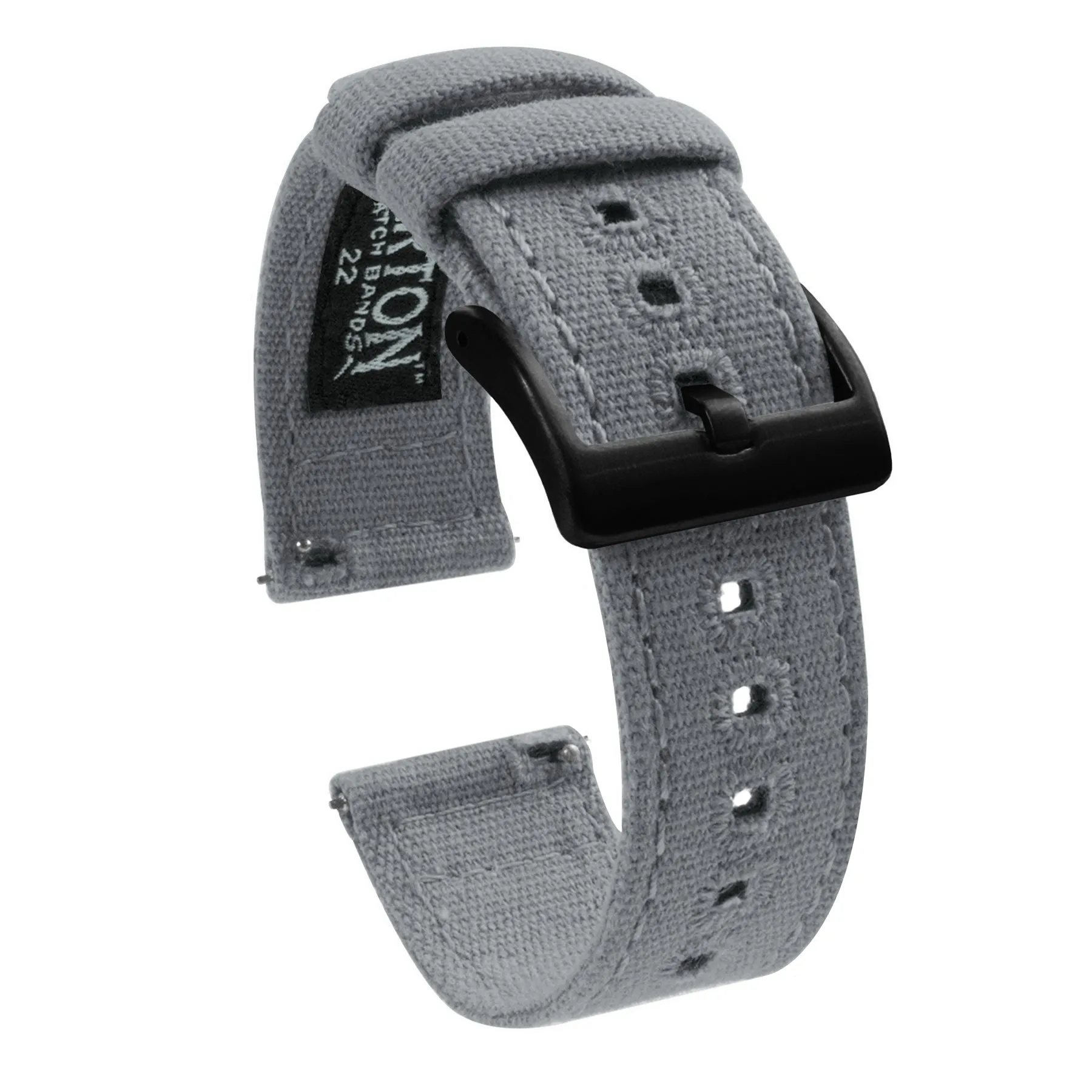 Cool Grey Premium Canvas Watch Band