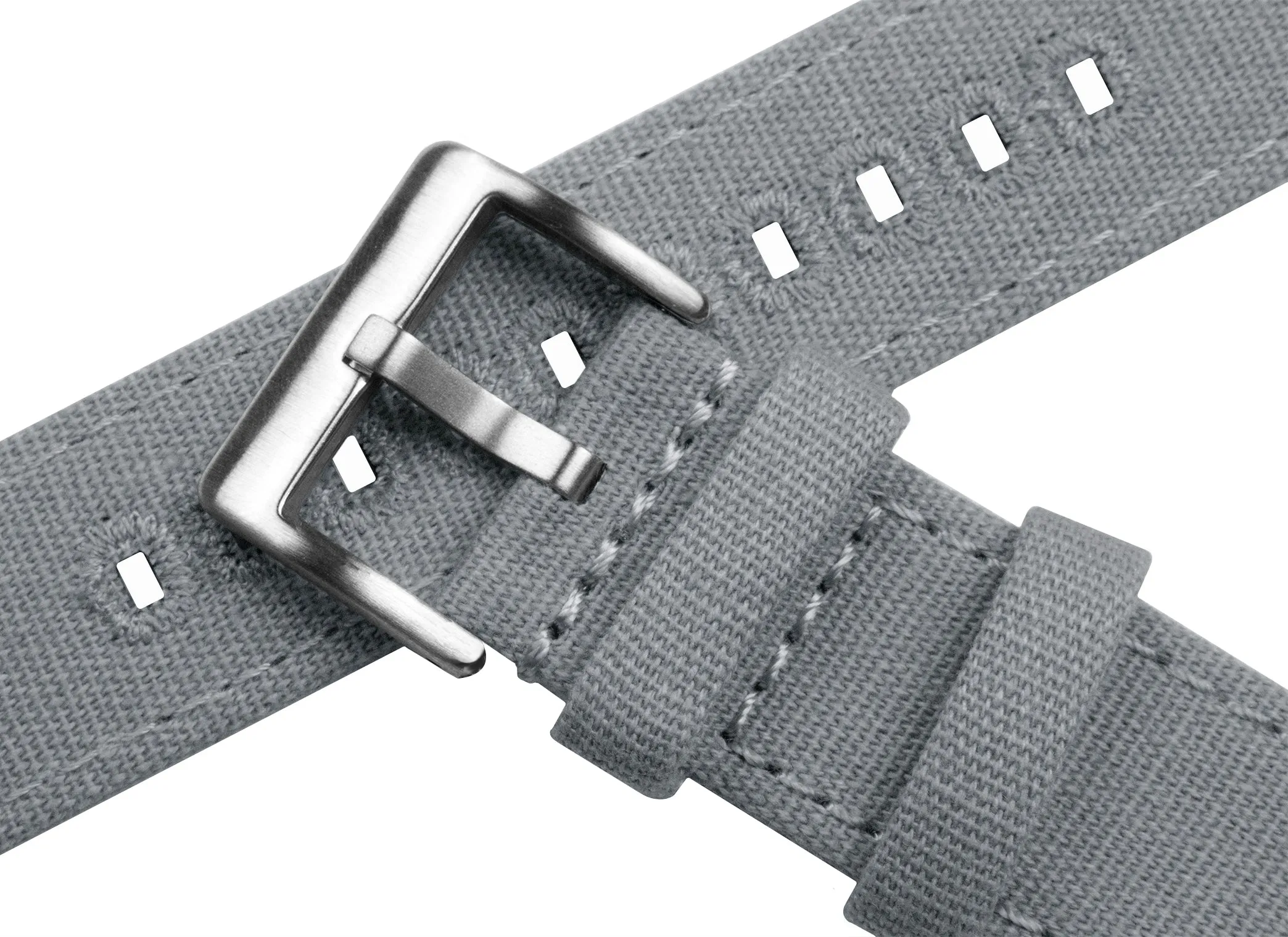 Cool Grey Premium Canvas Watch Band