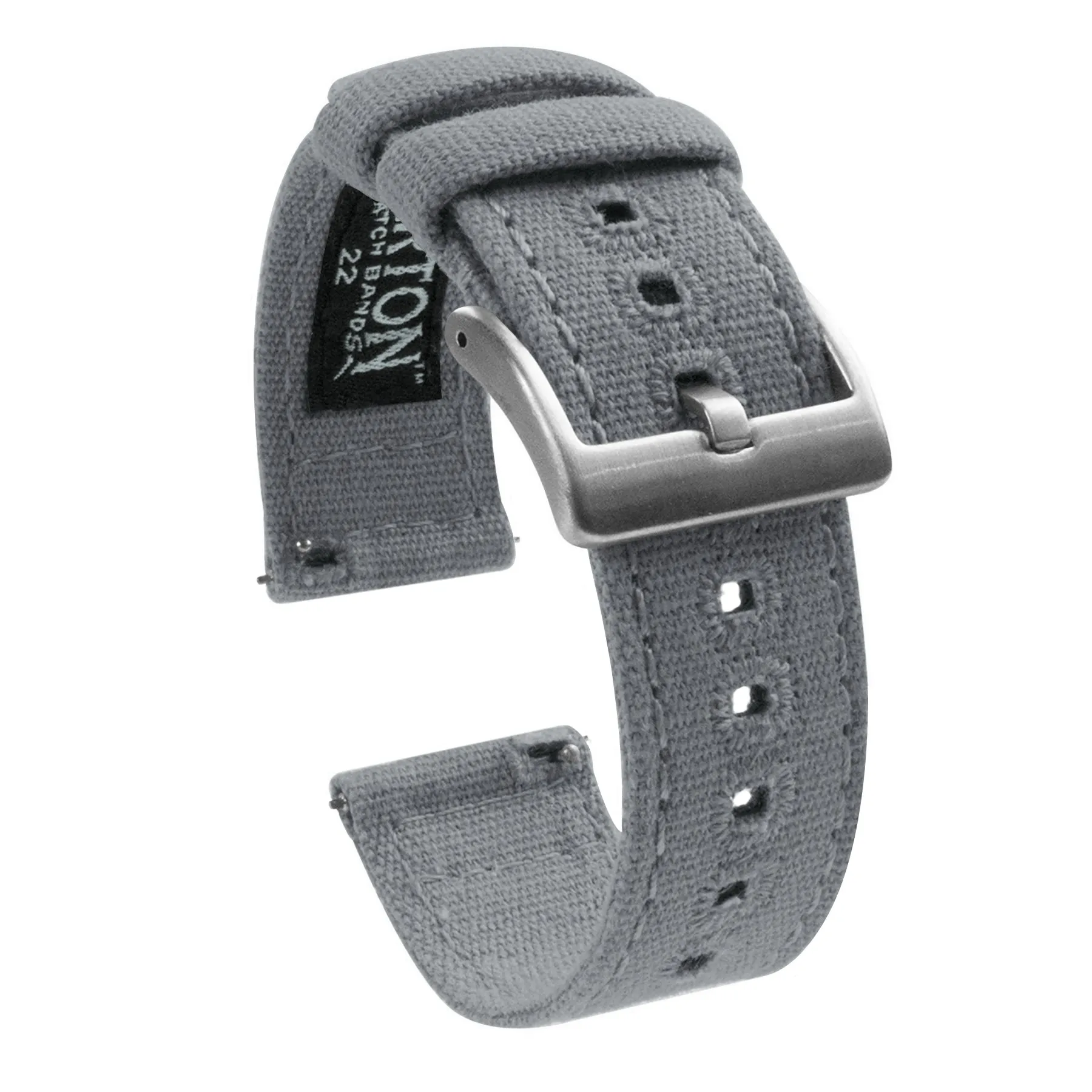 Cool Grey Premium Canvas Watch Band