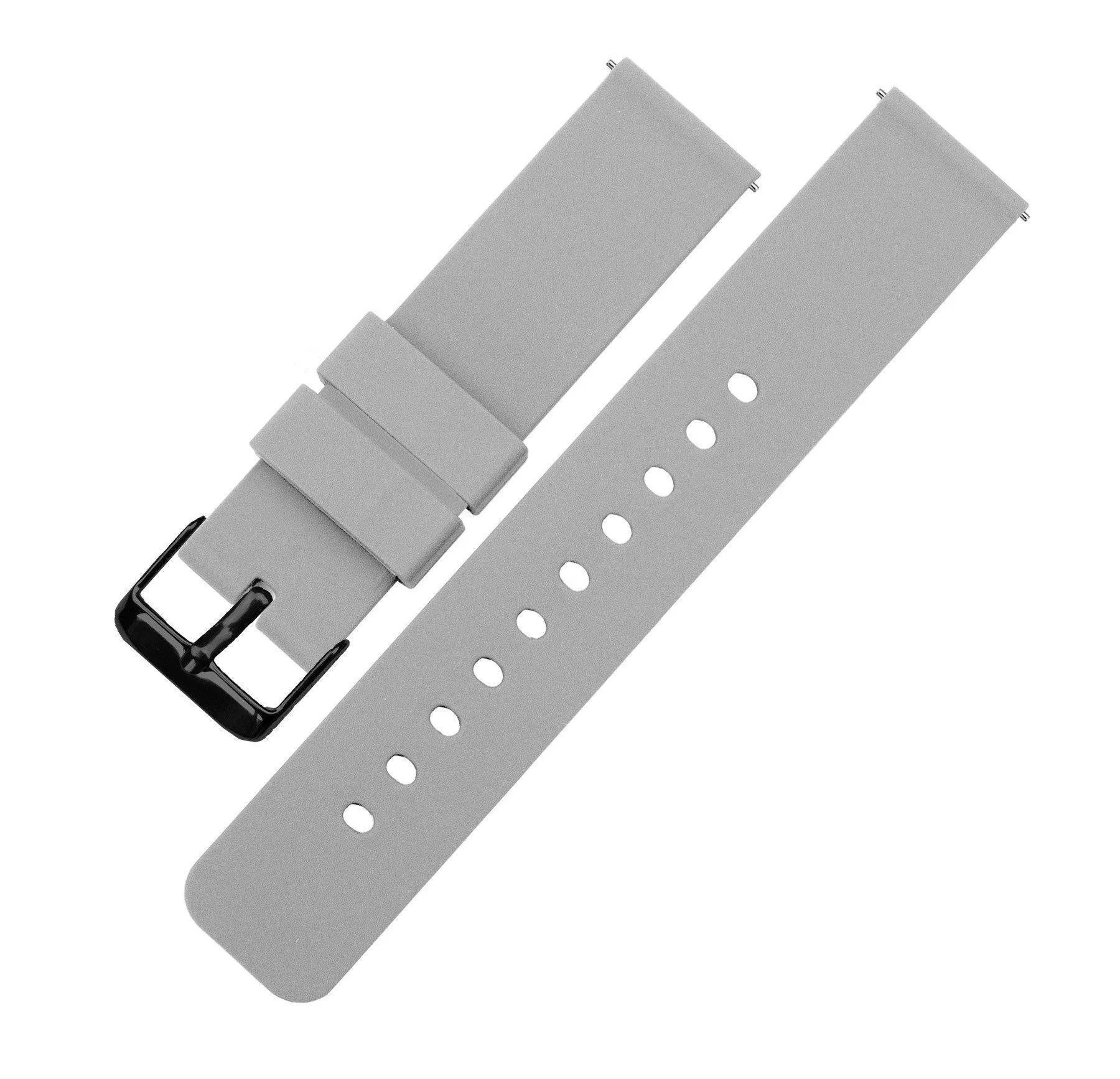 Cool Grey Quick Release Silicone Rubber Watch Band (20mm, 22mm SALE)