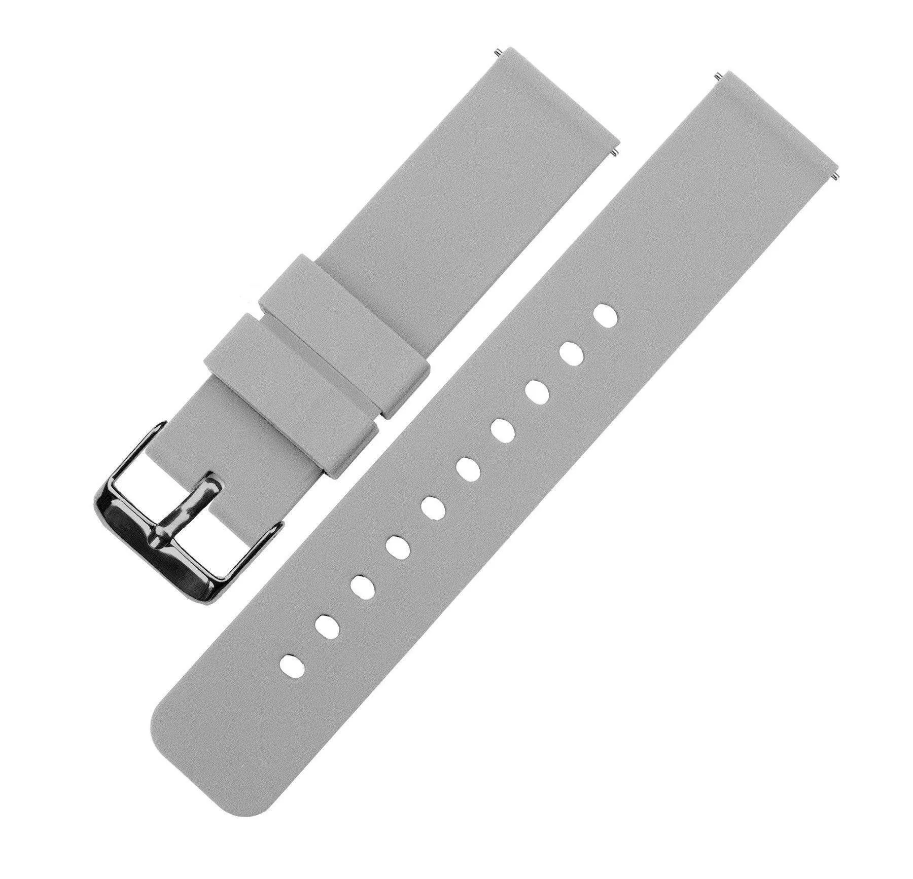 Cool Grey Quick Release Silicone Rubber Watch Band (20mm, 22mm SALE)