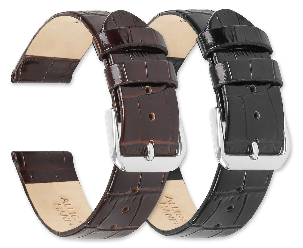 Debeer Alligator Grain Flat Watch Band