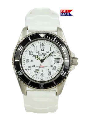 Del Mar Watches Men's Sportstrap: White Dial, 200M Water Resistant Watch #50268