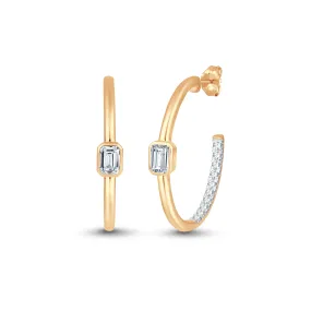 Diamond Hoop Earrings