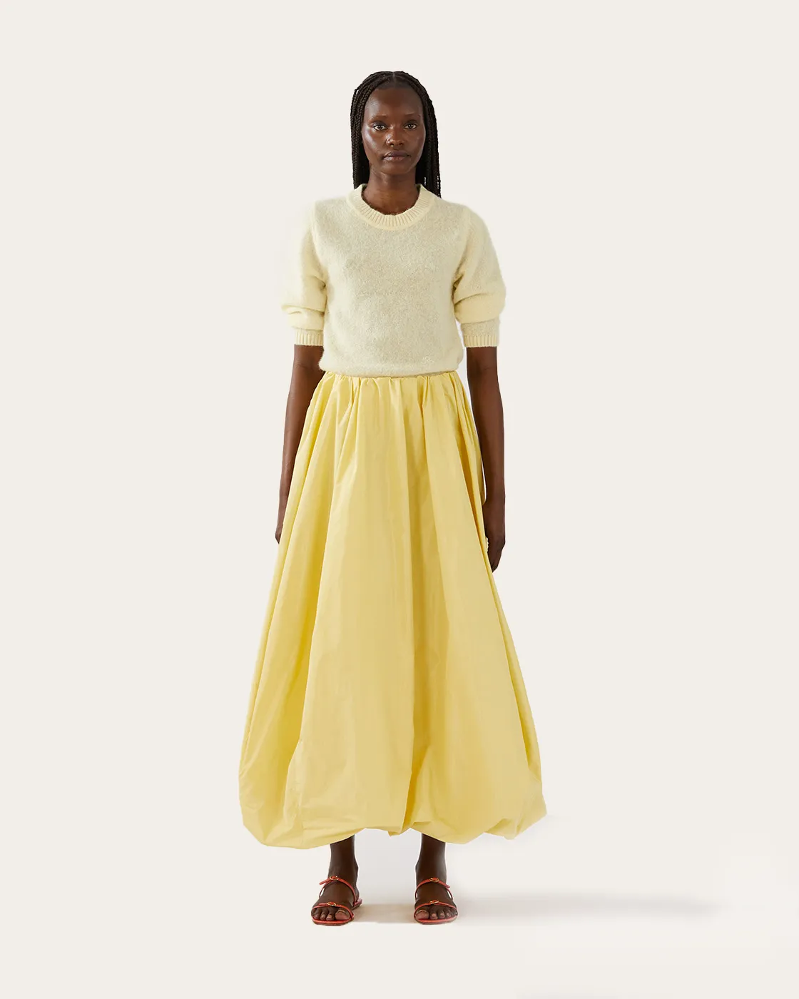 Flora Skirt Taffeta Yellow