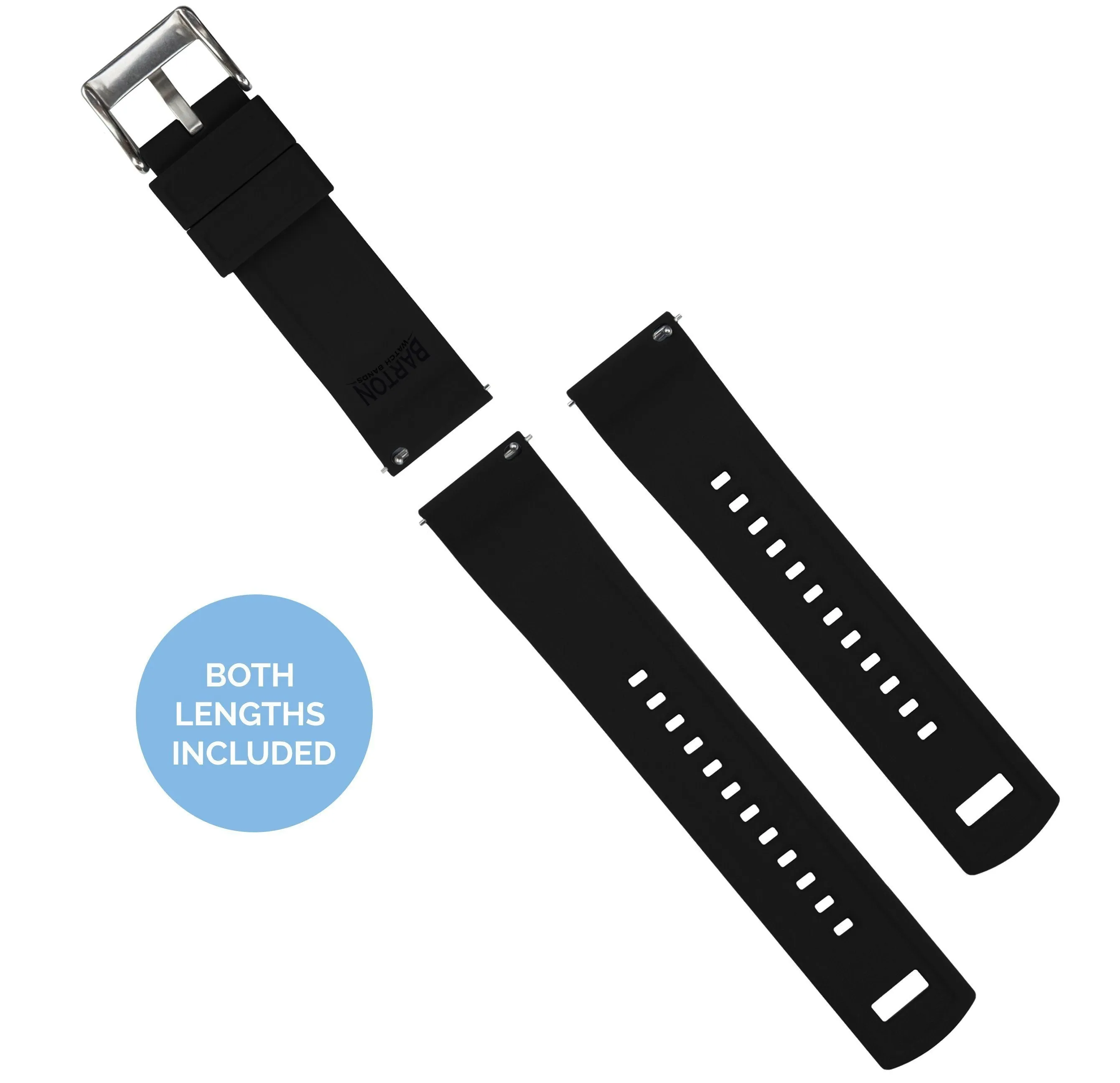 Gear Sport Elite Silicone White Top Black Bottom Watch Band