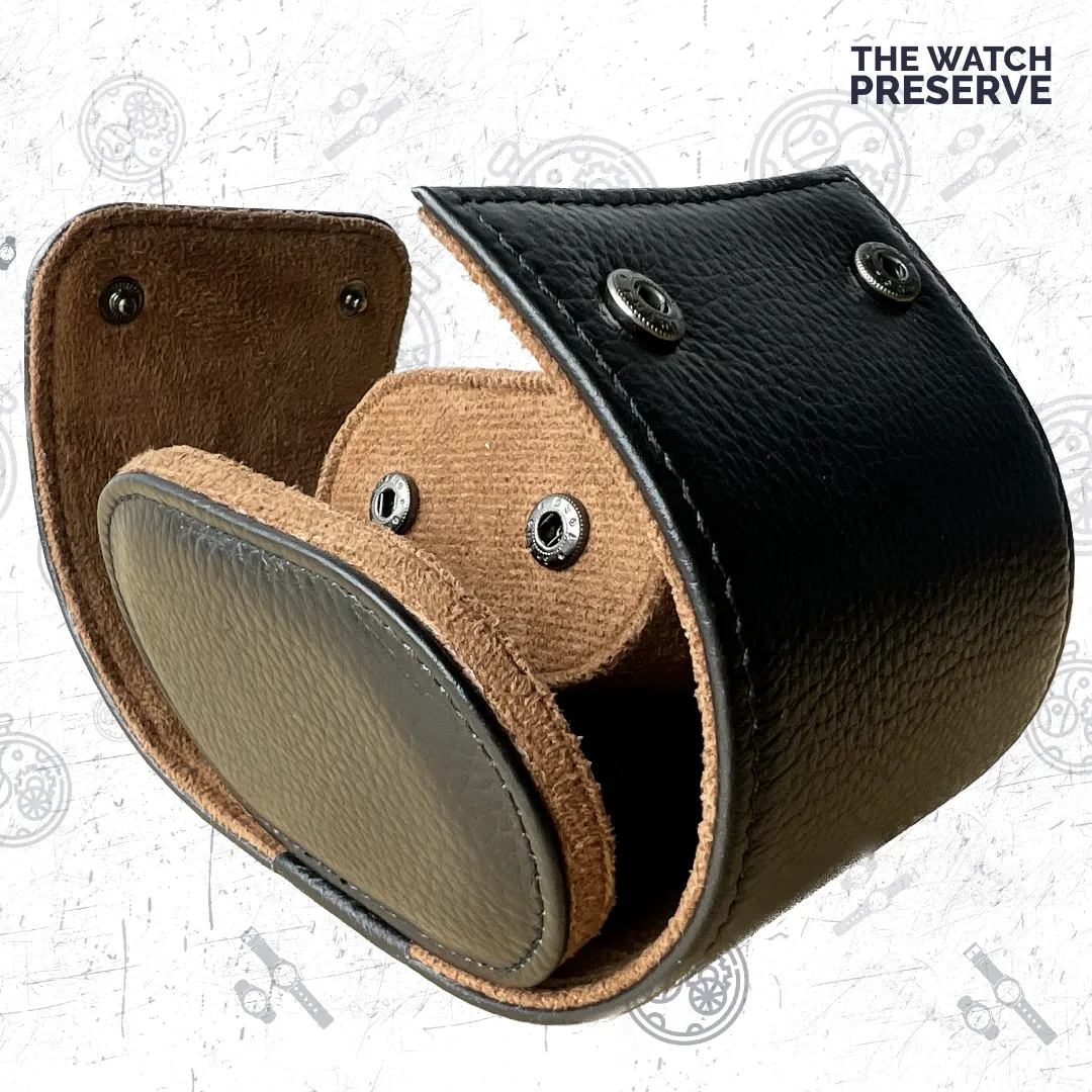 Genuine Leather Watch Roll - Single