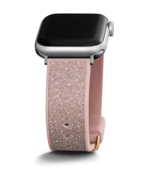 GUESS Glitter Leather on Silicone Band for Apple 38-40 mm Watch