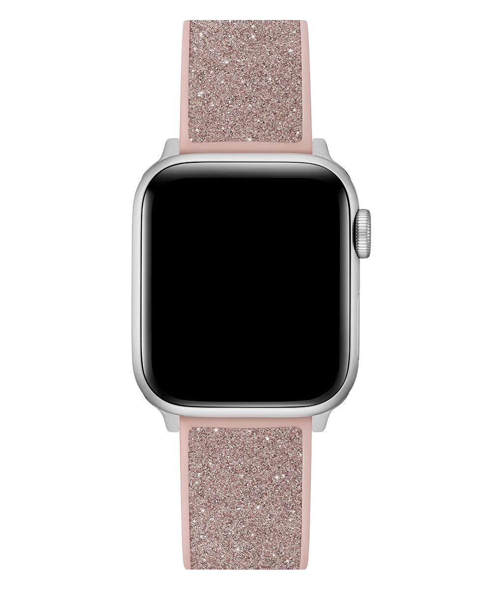 GUESS Glitter Leather on Silicone Band for Apple 38-40 mm Watch