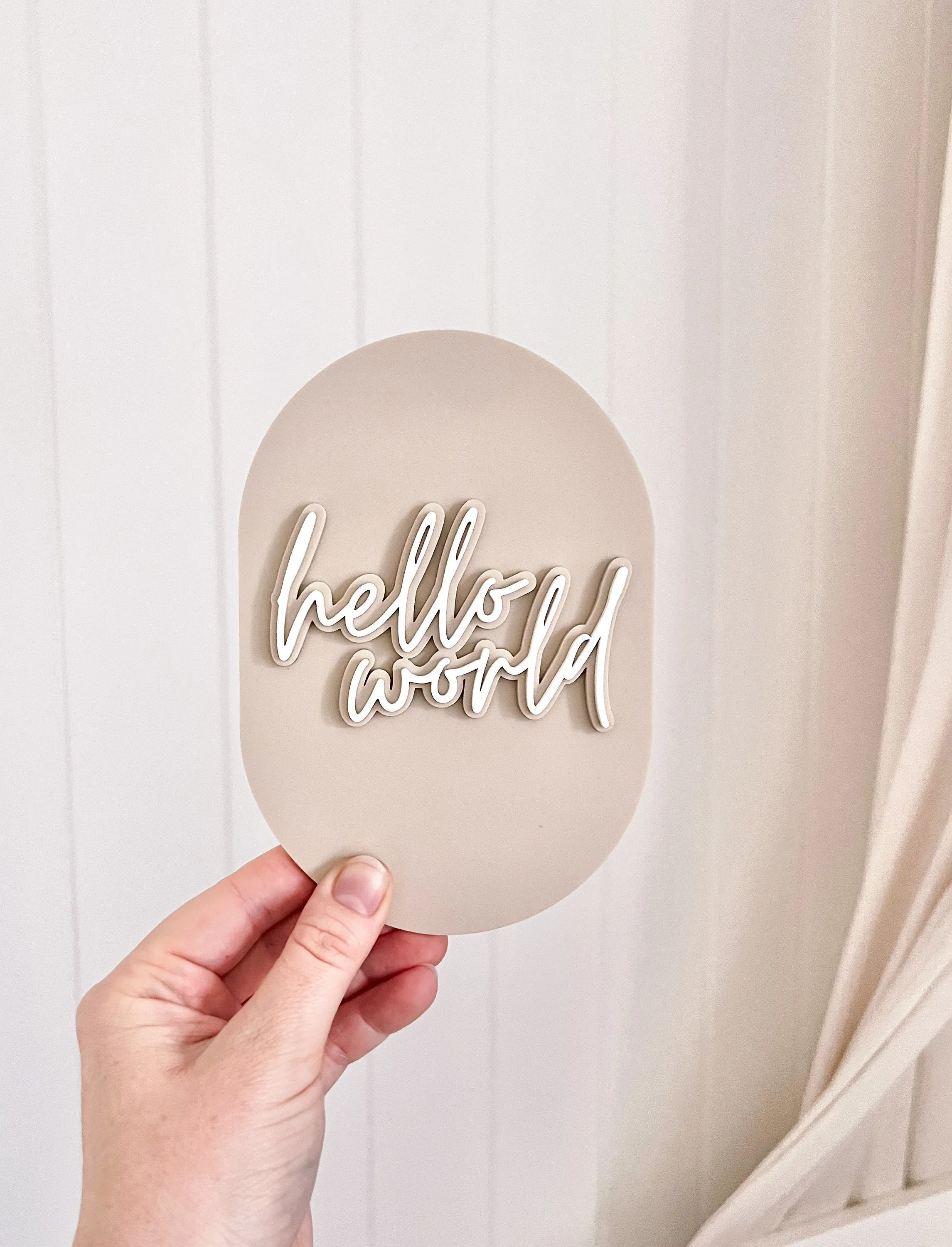 Hello World Acrylic Plaque