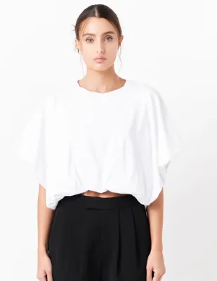 High-Low Cropped T-Shirt