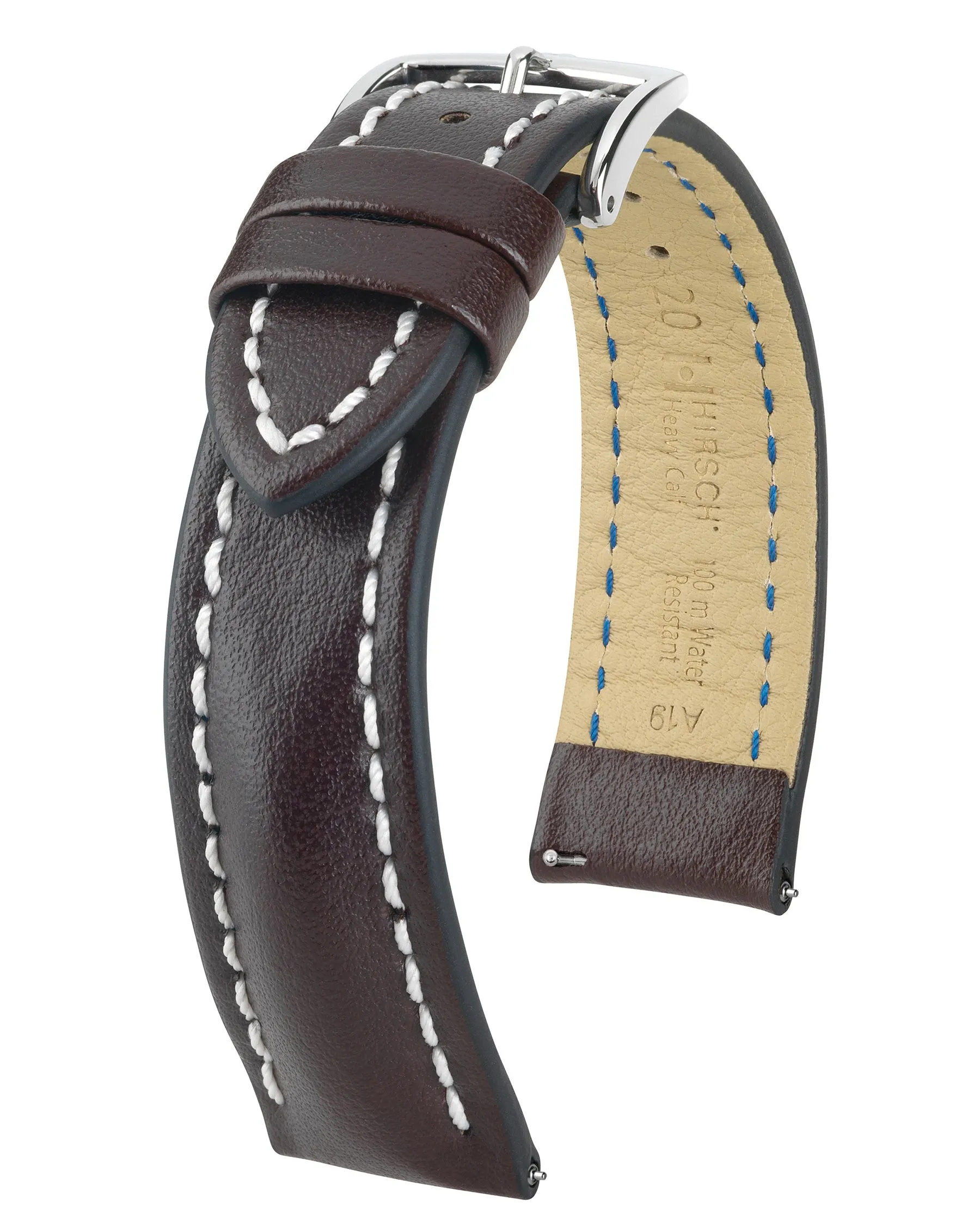 HIRSCH HEAVY CALF Water & Scratch Resistant Calfskin Watch Band, 22mm only  024 75