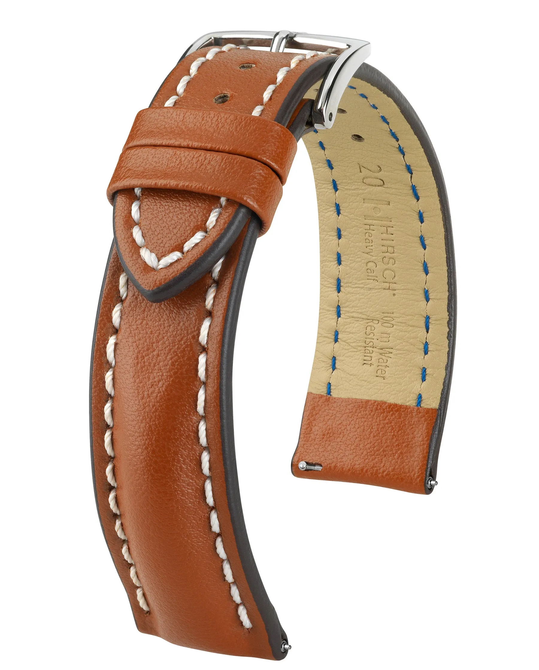 HIRSCH HEAVY CALF Water & Scratch Resistant Calfskin Watch Band, 22mm only  024 75