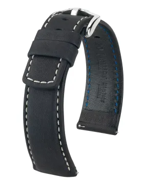 HIRSCH MARINER Water Resistant Saddle Leather Watchband  1450 21