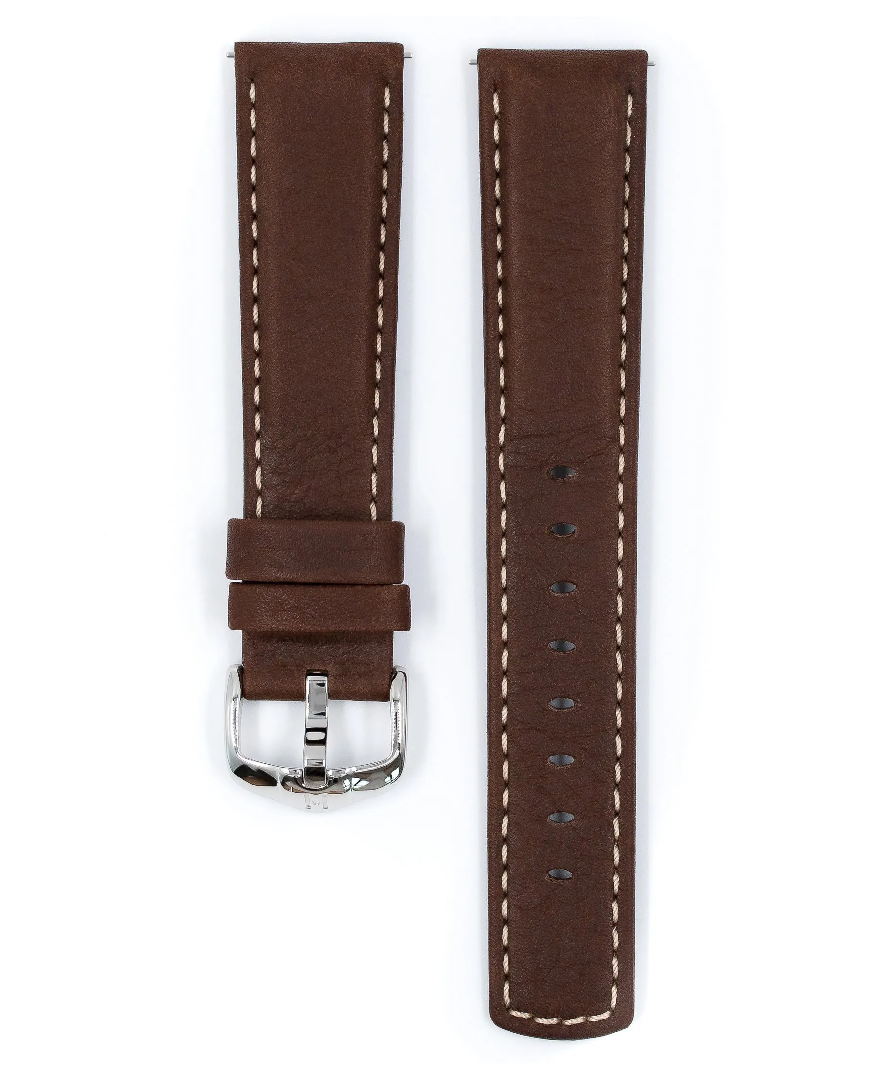 HIRSCH MARINER Water Resistant Saddle Leather Watchband  1450 21