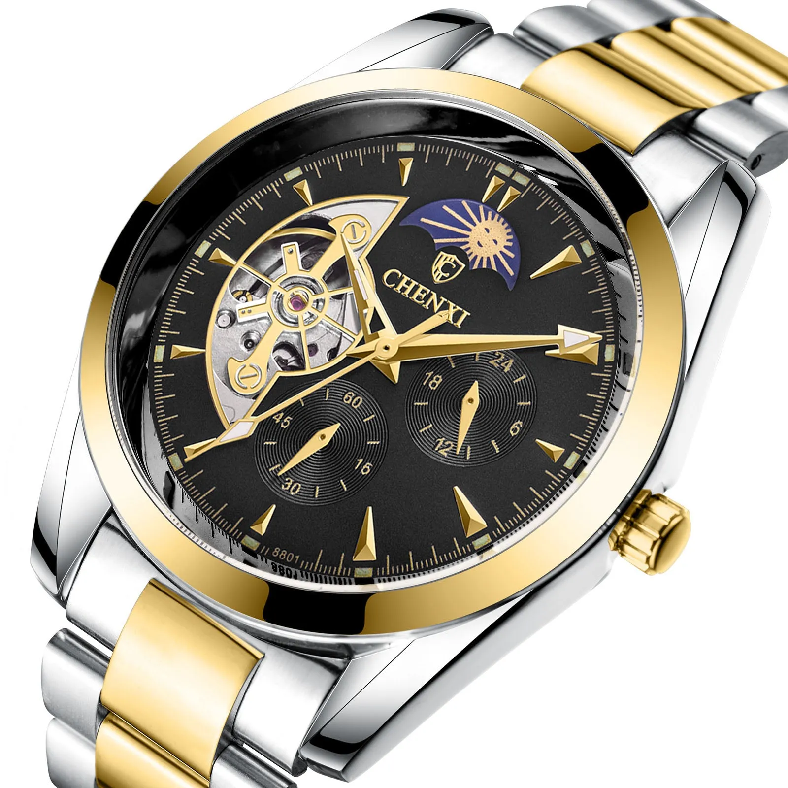 Men's Business Mechanical Watches - stainless steel waterproof