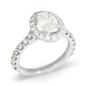 Oval Halo Diamond Engagement Ring