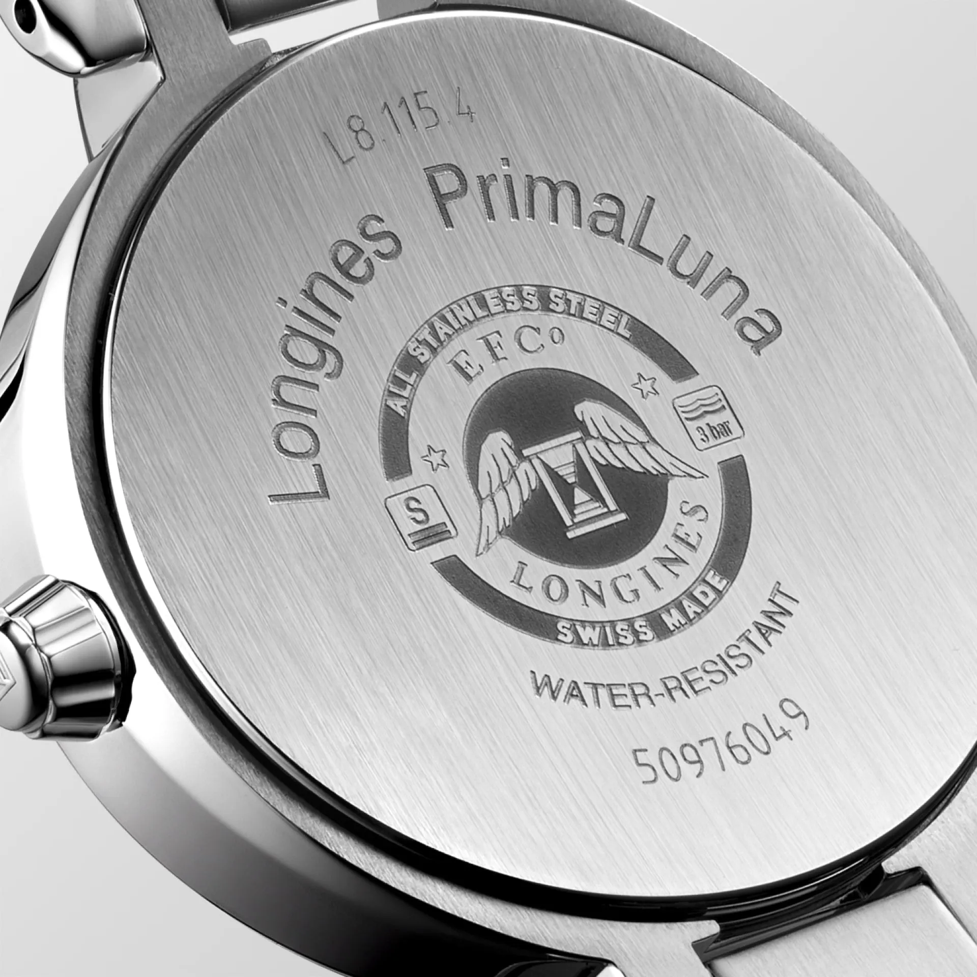 PrimaLuna Stainless Steel Moon Phase 30mm