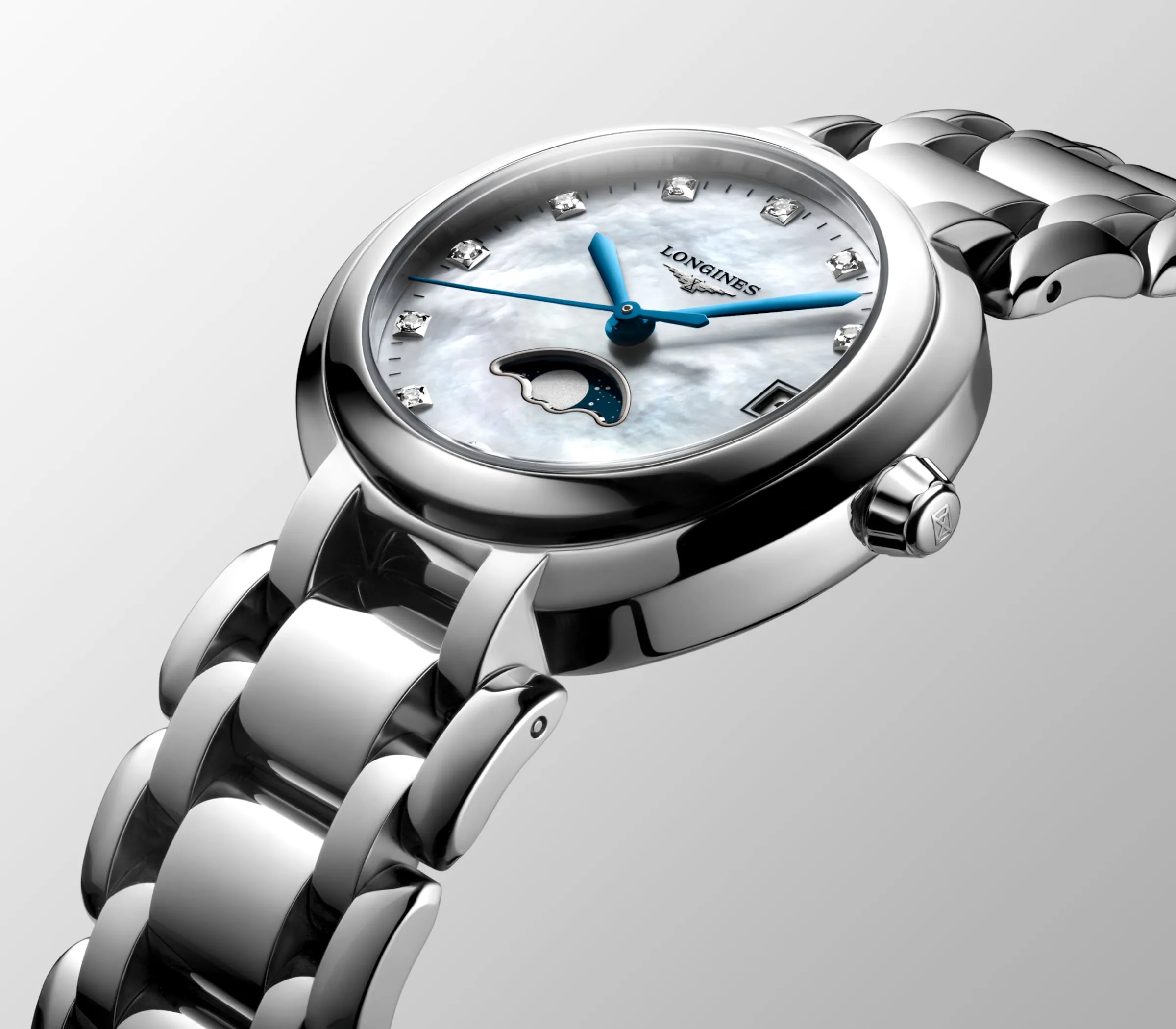 PrimaLuna Stainless Steel Moon Phase 30mm