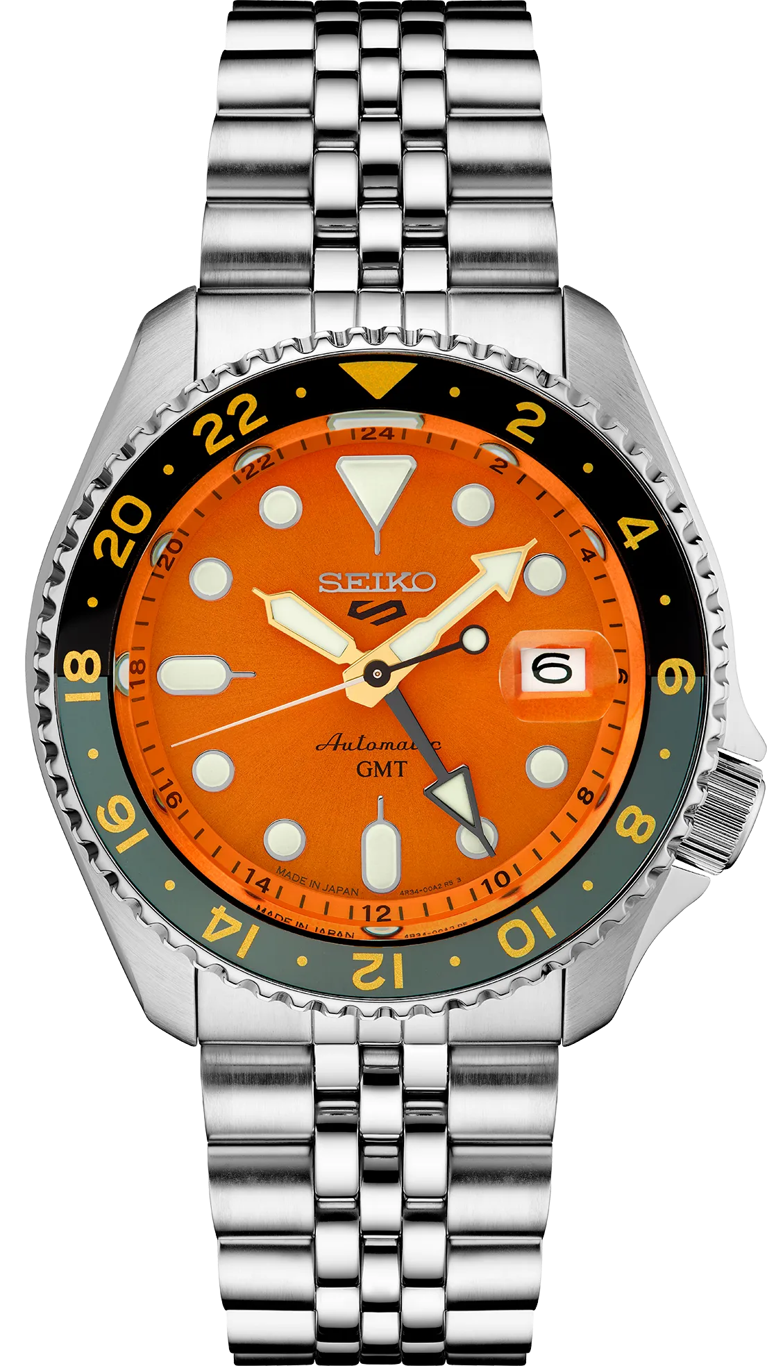 Seiko 5 Sports SKX Sports Style GMT Series Orange Dial