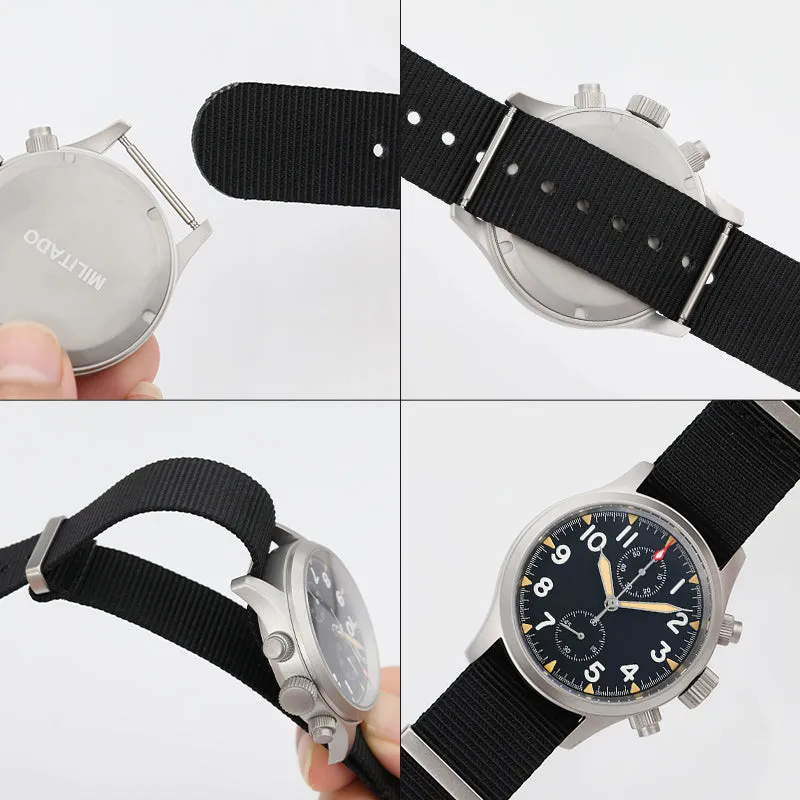 Smooth Nylon Watch Band with Sandblasting Buckle