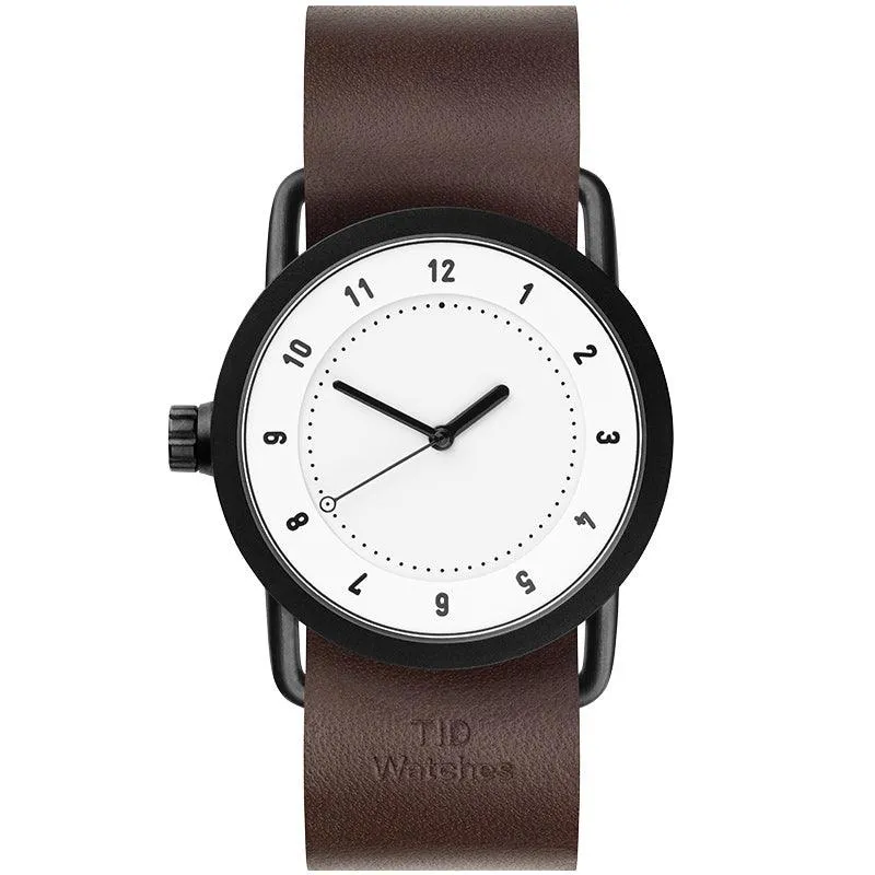 TID No.1 White Dial / Navy Leather Strap / Black Buckle