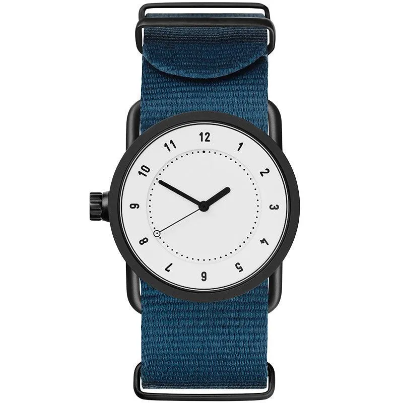 TID No.1 White Dial / Navy Leather Strap / Black Buckle