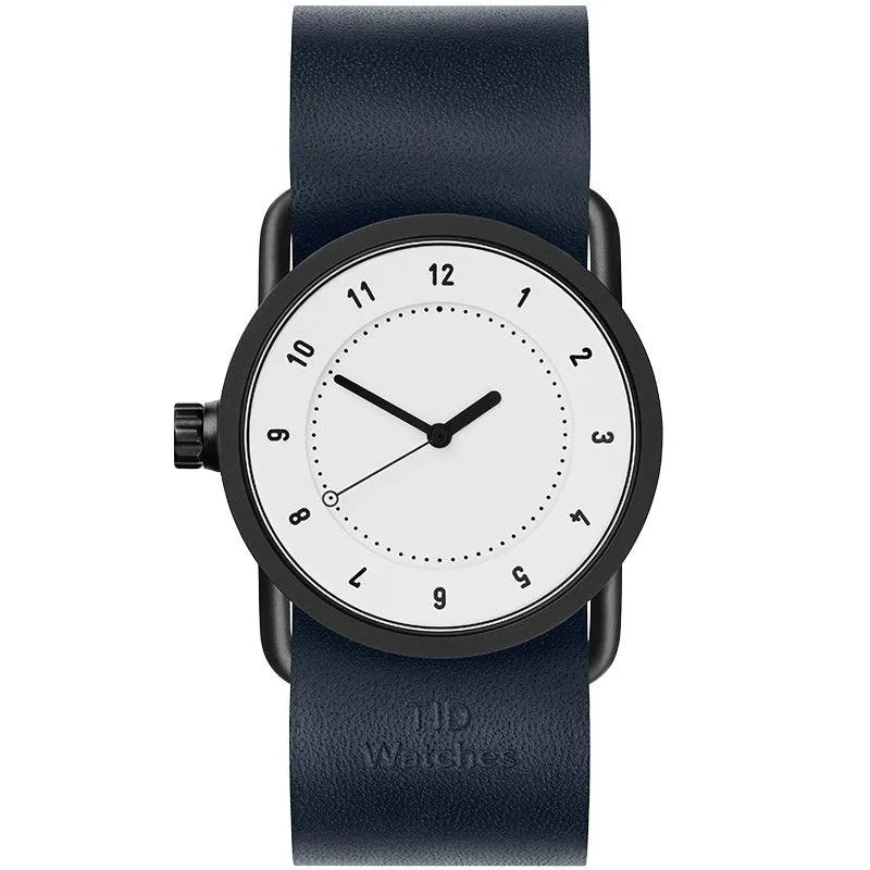 TID No.1 White Dial / Navy Leather Strap / Black Buckle