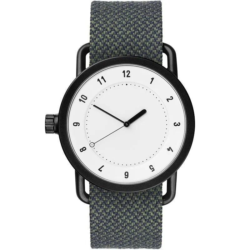 TID No.1 White Dial / Navy Leather Strap / Black Buckle