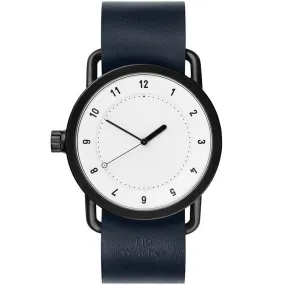 TID No.1 White Dial / Navy Leather Strap / Black Buckle