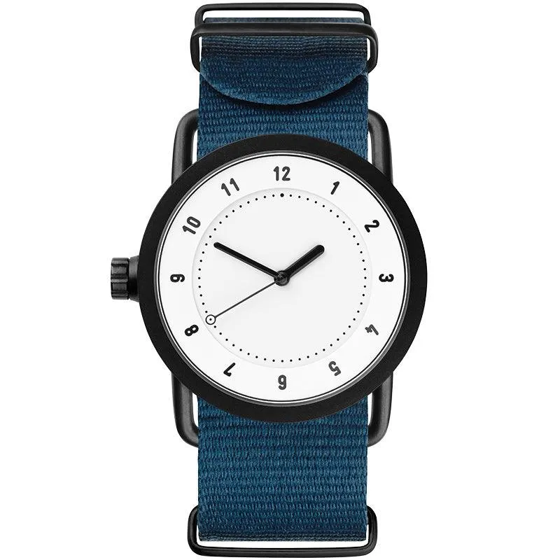 TID No.1 White Dial / Navy Leather Strap / Black Buckle