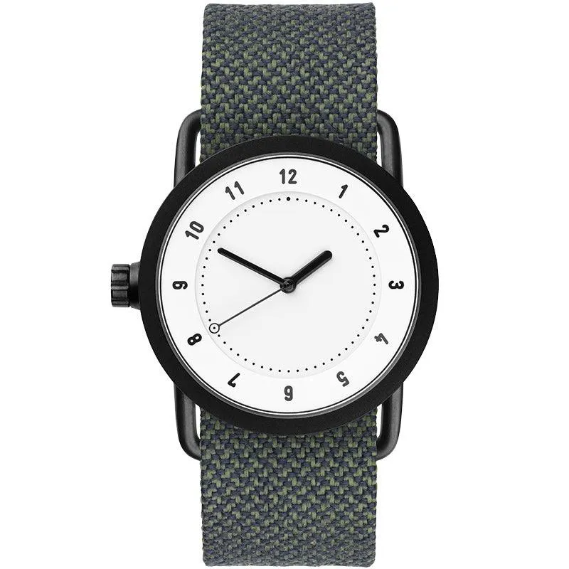 TID No.1 White Dial / Navy Leather Strap / Black Buckle