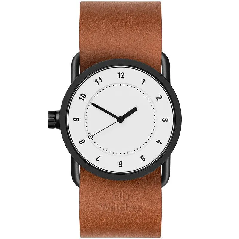 TID No.1 White Dial / Navy Leather Strap / Black Buckle