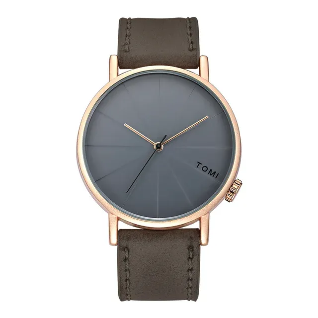 TOMI T-082 Round Dial Quartz Slim Dial Watch